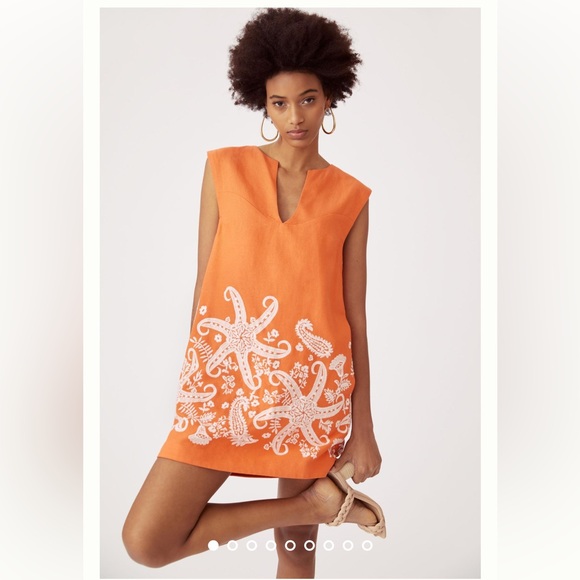 ANTHRO Maeve Embroidered Tunic Dress - Picture 1 of 11